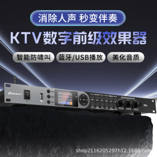 Factory direct professional digital front effector ktv home stage Bluetooth U disk microphone anti-howling processor