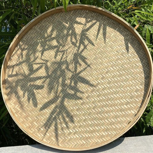 Autumn Dustpan, Bamboo Woven Bamboo Products, Bamboo Green Household Bamboo Sieve, Round Decoration, Dance Drying, Handmade Creative Collection, Direct Sales