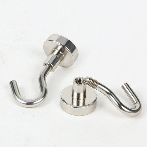 NdFeB magnetic hook E10E12E16 strong magnet magnetic hook traceless magnetic metal suction cup hook