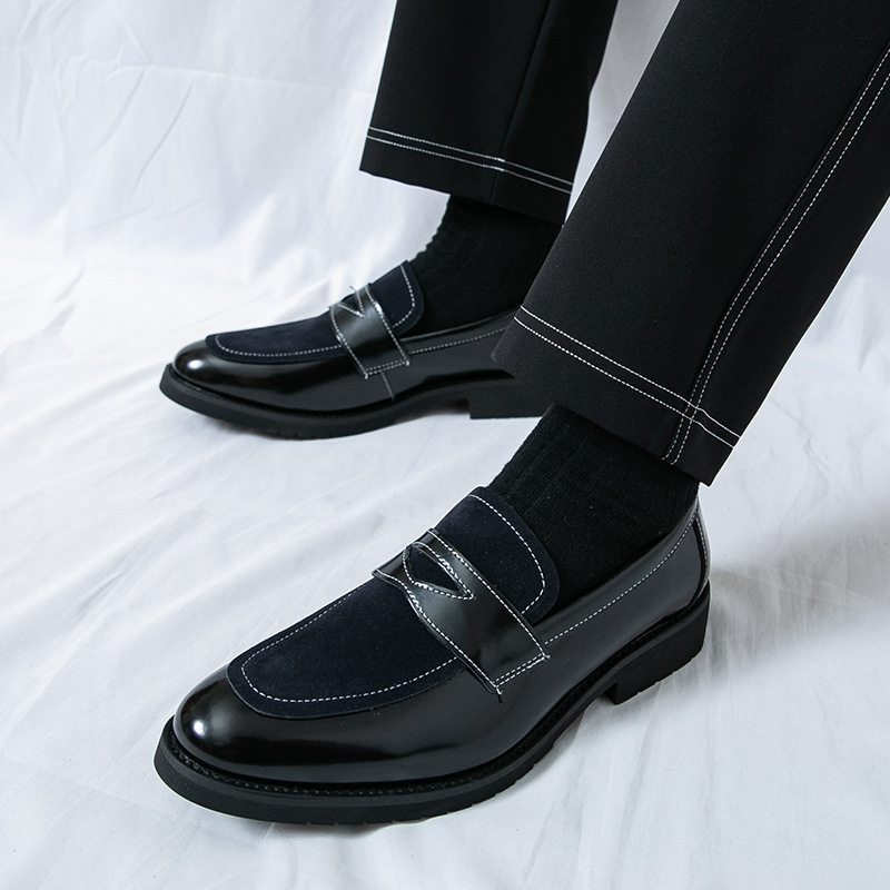 Zapatos Lofu para hombre, zapatos casuales de nuevo estilo de gran tamaño transfronterizo, zapatos de guisantes de un pie para hombre de moda, zapatos de cuero de negocios de comercio exterior