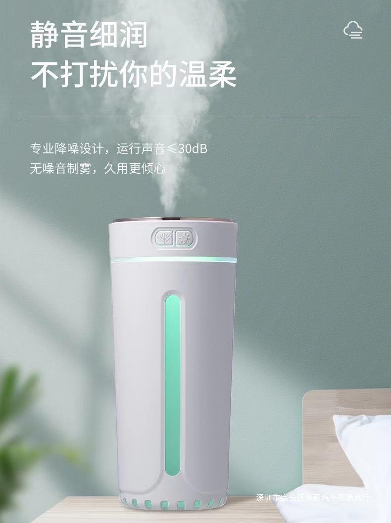 Cross-border new columnar humidifier mini USB home desktop office car aromatherapy creative gifts atmosphere light