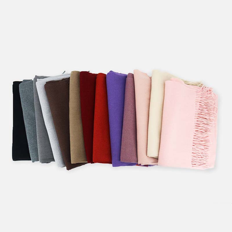 Chal de aire acondicionado transfronterizo color sólido bufanda multicolor mujer todo fósforo sentido de alta gama moda engrosada bufanda masculina