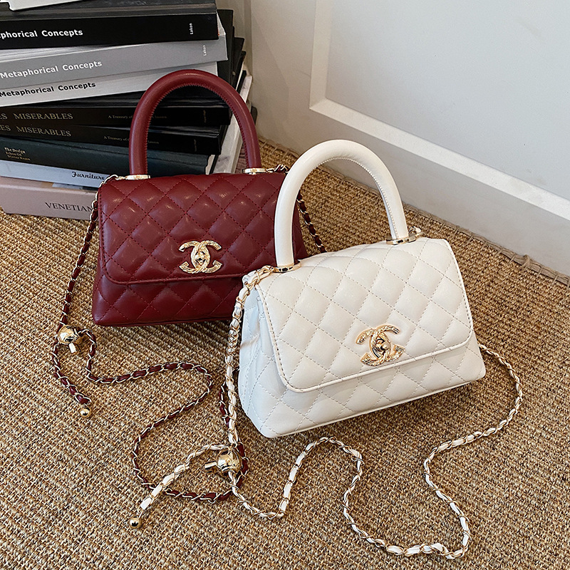 Light Luxury Small Fragrant Style Rhombus Women's Bag 2025 New Trendy Versatile Chain Bag Fashionable Shoulder Crossbody Bag Handbag