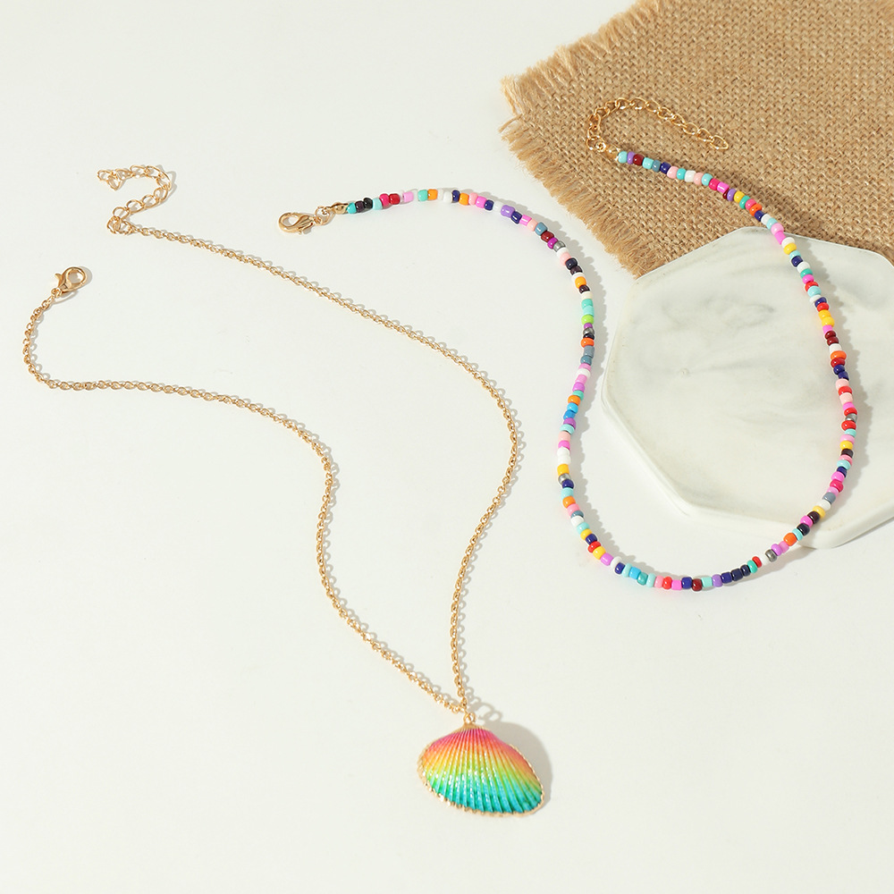 Mode Bonbons Couleur Perles Miyuki Collier Coquillage Conque En Gros Nihaojewelry display picture 5