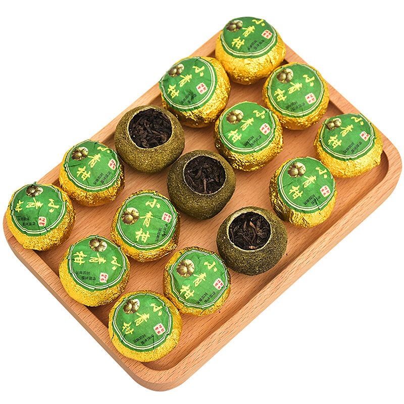 Xinhui small green tangerine Pu-erh tea, tangerine peel Pu-erh, orange tea, tangerine tea, green peel Pu-erh tea, one jin wholesale bulk