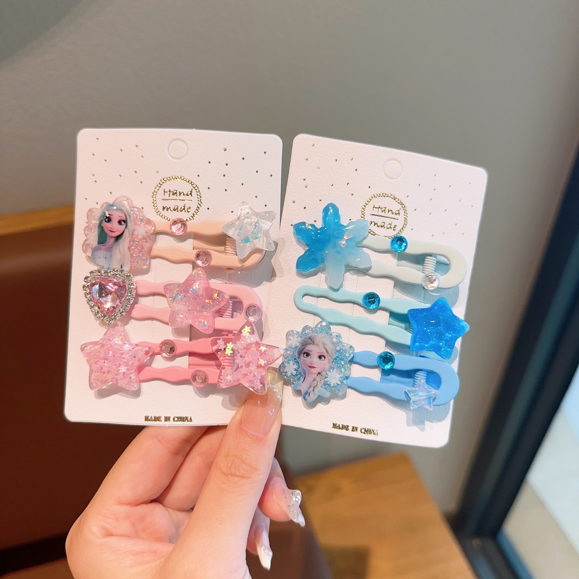 Nueva princesa Aisha clip de pelo para niños clip de pelo helado y nieve clips de pelo para niñas princesa viento lindos joyas para el pelo