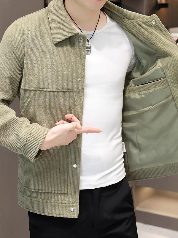 啄木鸟灯芯绒外套男春秋季宽松上衣2025新款潮酷工装百搭休闲夹克|undefined