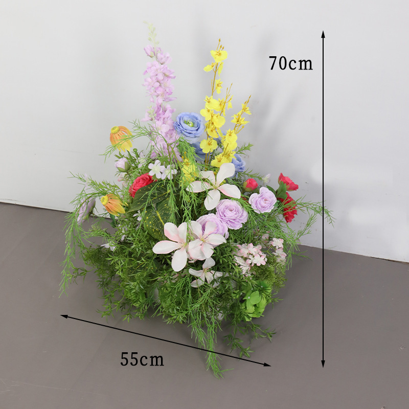 莫奈花园仿真花假花地排花场景布置婚庆花艺装饰婚礼造景挂花森系|undefined
