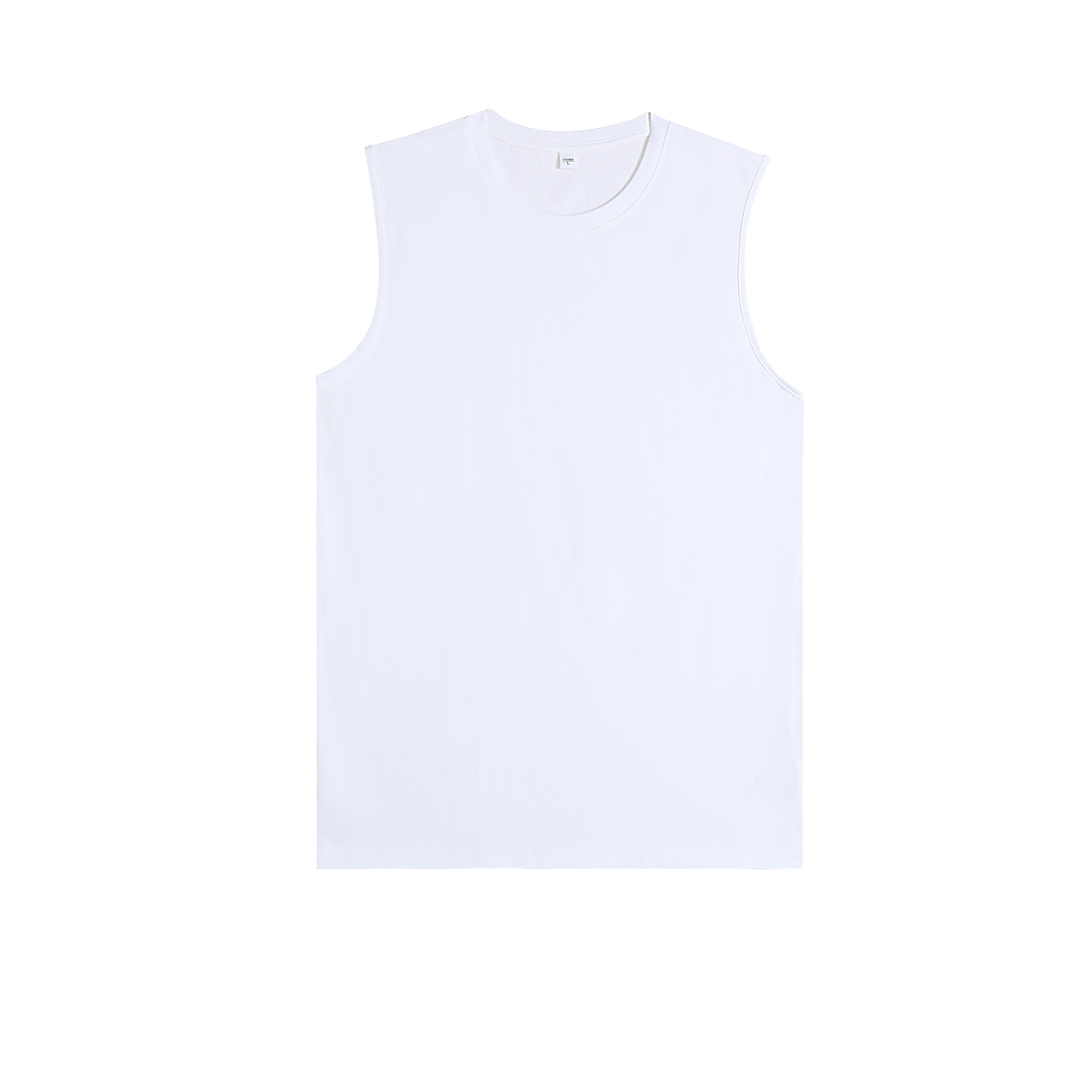 Camiseta de Tirantes Anchos Unisex 230g de Algodón, Cuello pequeño, para Uso Casual de Verano