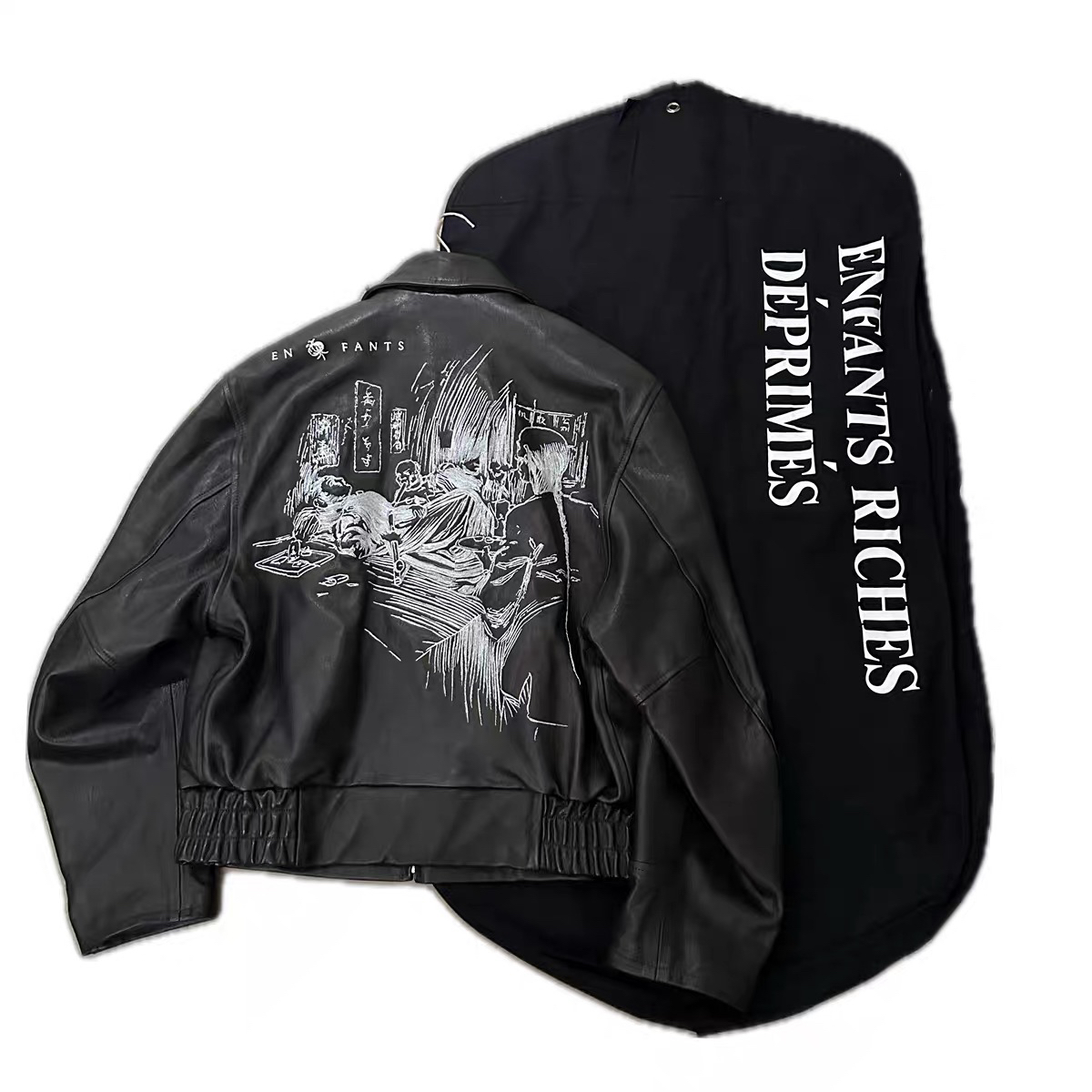 Enfants Riches Déprimés Opium Den Frank Leather Jacket Black