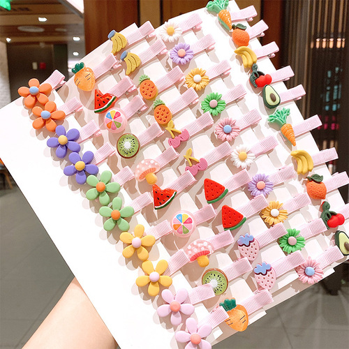 Children's Hair Clips Cute Cartoon Baby Small Hair Clips Princess Baby Hair Accessories No Hurt Hair Girl's Forehead Clips Headwear
