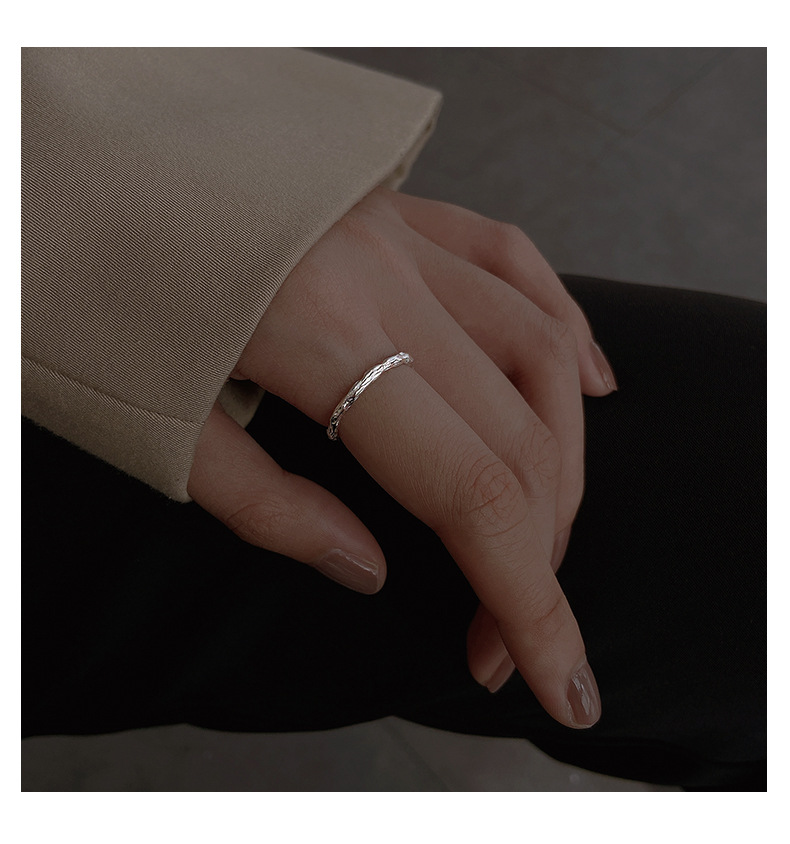 2g Weight Band Rings Classification Adjustable Ring Size 1 Piece Quantity Daily Occasion 925 Sterling Silver Material Geometric Pattern All Seasons Season Women's Gender Simple Style Style 1 Piece 925 Sterling Silver Geometric Band Rings 9