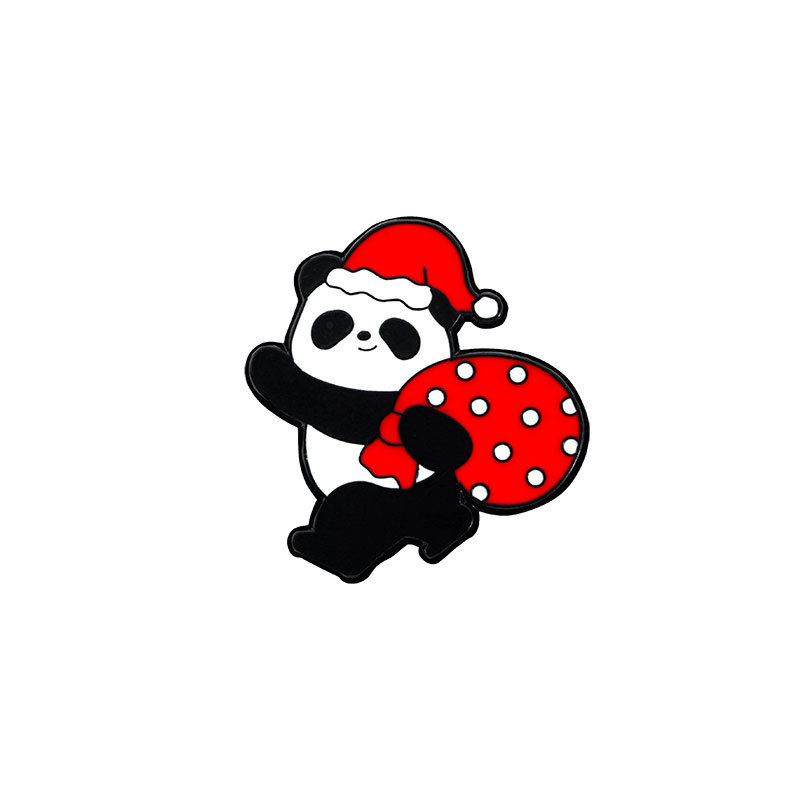 Broche de Navidad insignia de aleación caricatura adorable Santa Fe Navidad decoración de mochila escolar