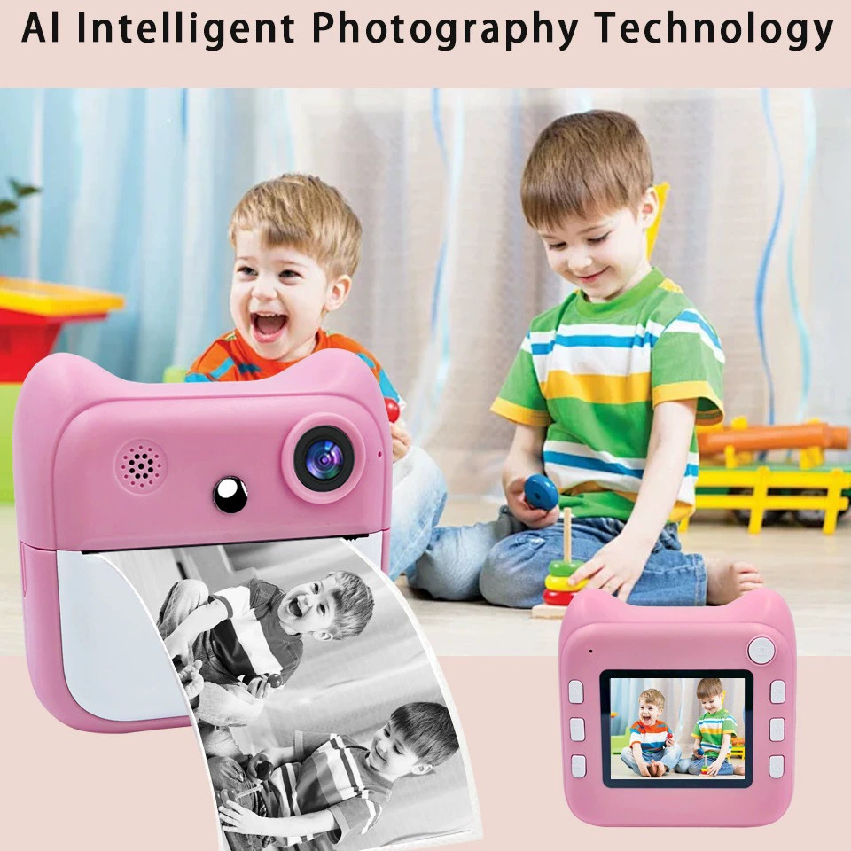 Новая детская цифровая камера Polaroid с функцией съёмки и печати, цифровая высокоразрешающая бесчернильная термопечать