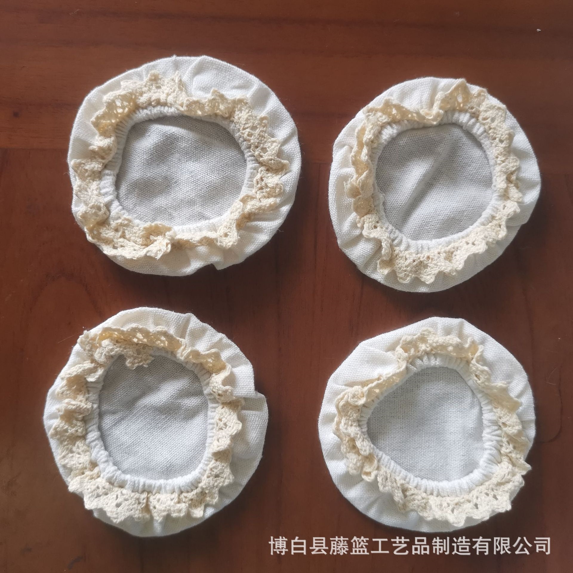Cotton Fabric Bowl Cover Elastic Dustproof Breathable Bowl Cloth Lid for Bread Fermentation Reusable