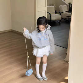 2026童装春款女童新款连帽卫衣春秋款韩版时髦爆款女童春季卫衣
