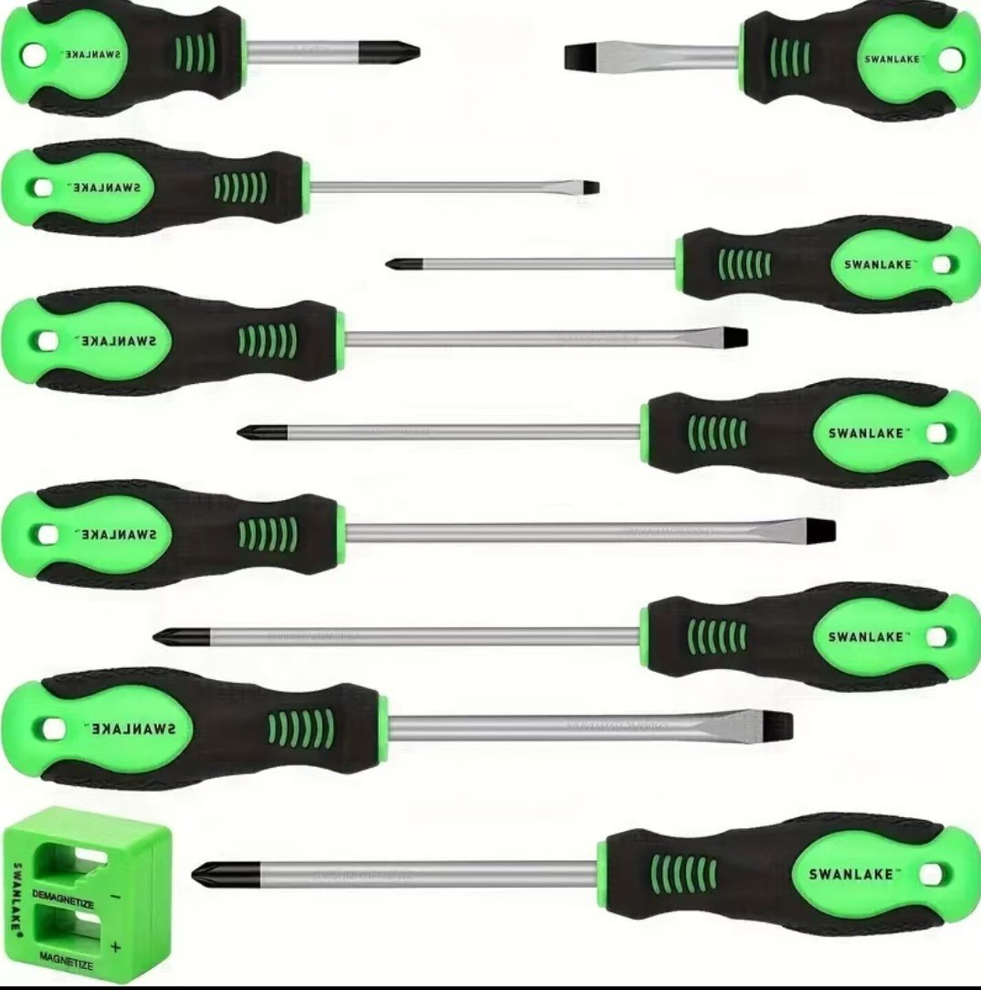Juego de destornilladores 11pc verde
