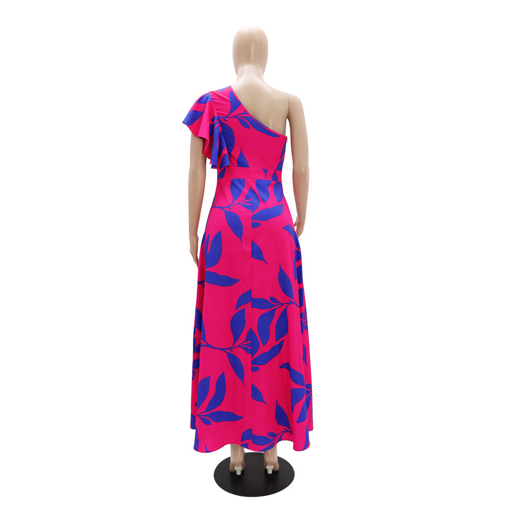 Women's Regular Dress Vacation Oblique Collar Printing Sleeveless Printing Maxi Long Dress Holiday Daily display picture 14