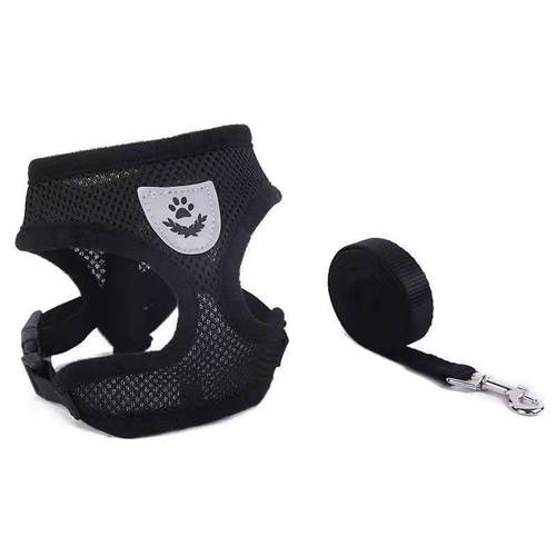 Dog leash cross-border mesh breathable harness anti-breakaway adjustable vest-style pet leash
