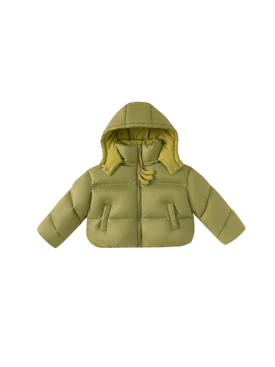 Yoobao ropa infantil para niños 2025 chaqueta de pluma blanca otoño y invierno nuevo chaqueta de pluma encapuzada para niños
