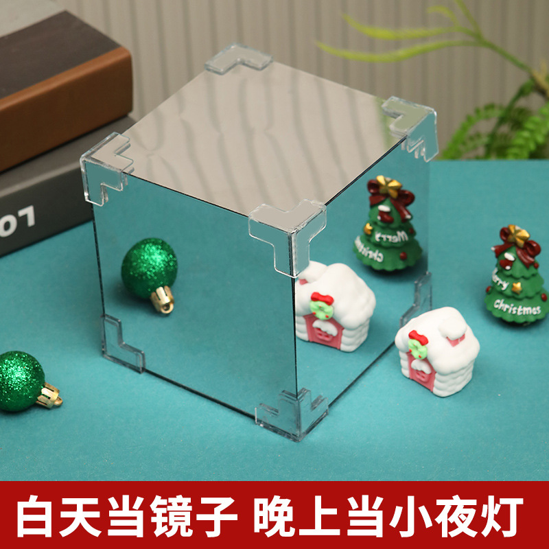 국경 간 크리스마스 장식 크리스마스 루빅스 큐브 나이트라이트 오래 된 눈사람 장식 나이트 라이트 데스크탑 장식품