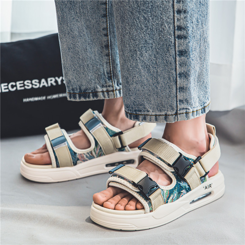 Sandalias de verano para hombres, zapatos de playa deportivos juveniles casuales junto al mar