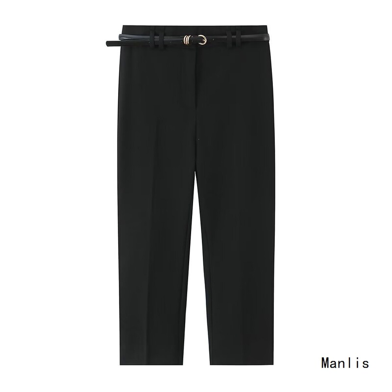 Z Cross-Border European and American Style 2026 New Fashion Elegant Women's Clothing Wholesale Capri Pants with Belt 1608029