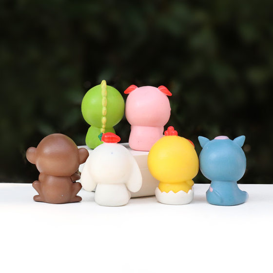 small size Zodiac Small New Cos Animal Series Trendy Play Hand-made Dolls Car Desktop Decorations Small Ornaments