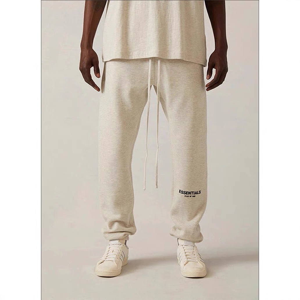 FOG Retro Line ESSENTIALS Black Label Reflective Beam Footwear Drawstring Waist Casual Loose High Street Sweatpants Trendy