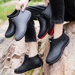 Wholesale Cross-border Fashion Short Boots Non-slip Rain Boots Women's Rain Boots Outwear Rubber Shoes Short Water Shoes Four Seasons Waterproof Boots