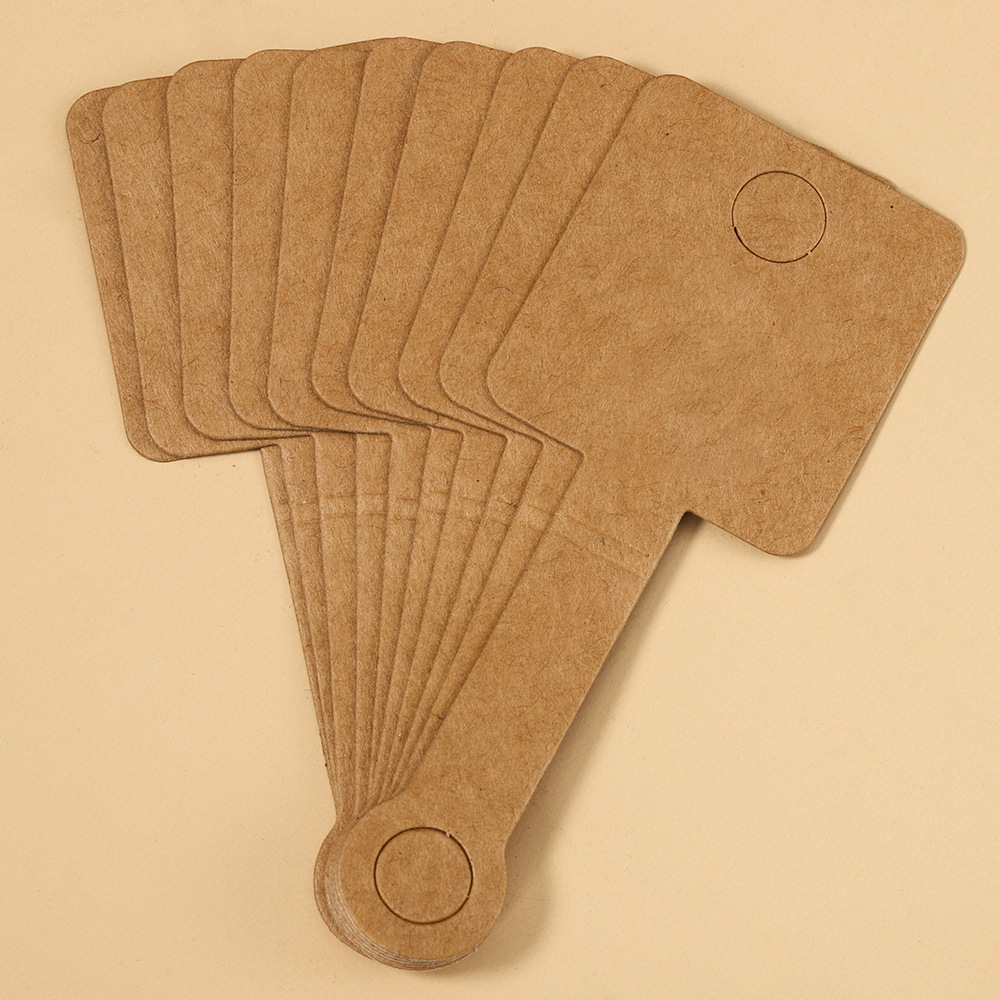 Tarjeta de embalaje adhesiva transfronteriza anillo de pelo joyería plegable Tarjeta de exhibición de cartón Tarjeta de pulsera de anillo de pelo al por mayor