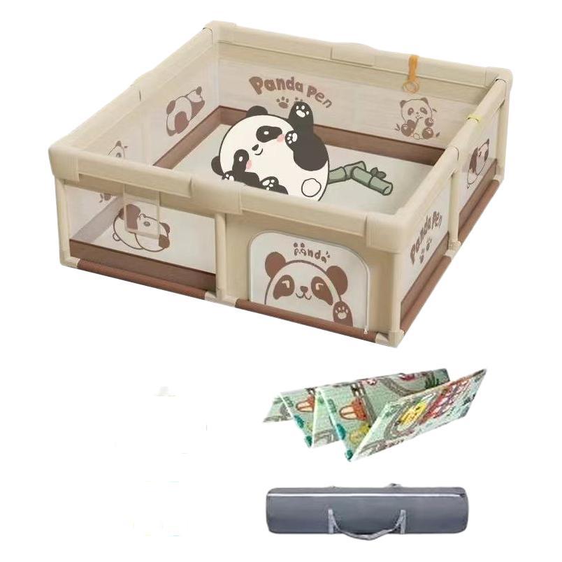 Barrera de juego barrera de protección para bebés sala de estar cojín de rastreo infantil barrera doméstica interior puzzle oso chocolate