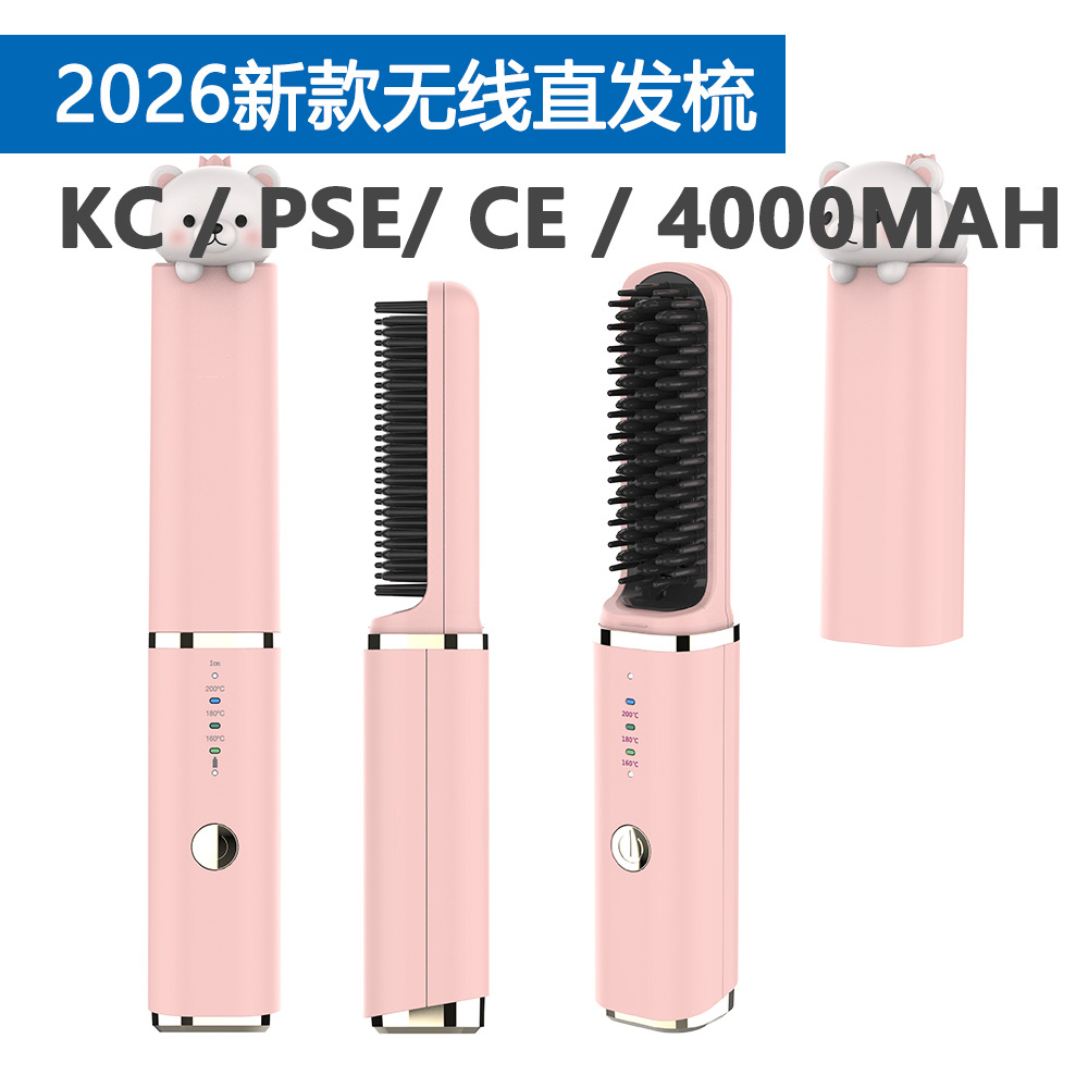 2026 New Negative Ion Wireless Hair Straightening Comb 4000 mAh USB…