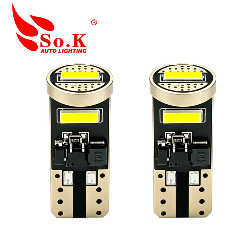 ไฟแสดงความกว้าง LED ข้ามพรมแดน T10 1860 3 ไฟอ่านหนังสือบนหลังคารถสว่างจัด 9-30V ไฟแสดงตำแหน่งรถยนต์แบบไม่มีขั้ว