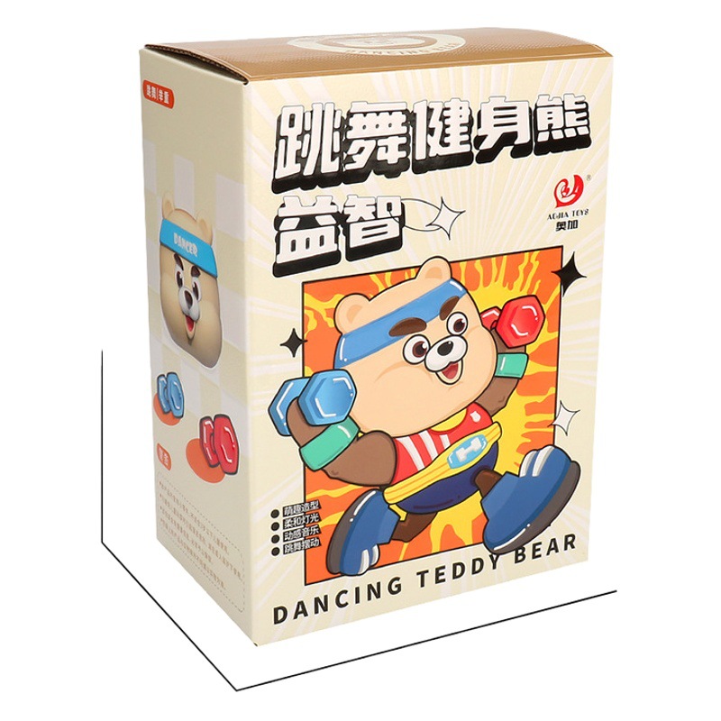 Tiktok mismo baile eléctrico fitness oso música luz swing baile robot juguetes educativos para niños