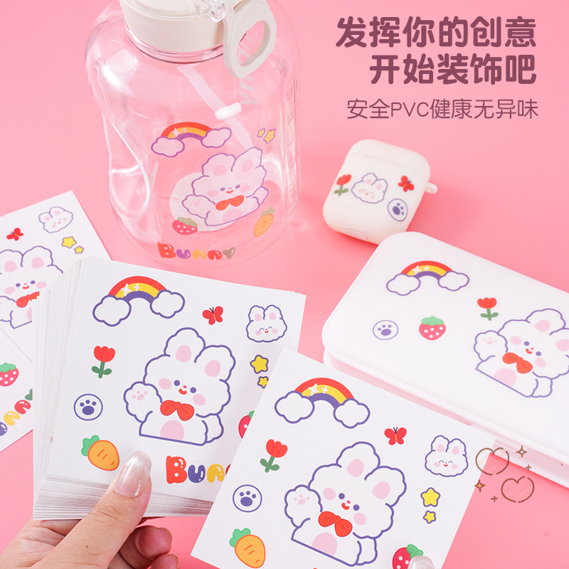 Waterproof and non -gum cartoon cute rabbit sticker DIY sticker…
