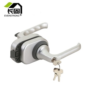 Changgu G024 glass door aluminum handle lock silver office Central Lock high partition accessories dumb black partition door lock