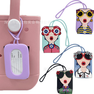 Amazon Termu New Product Bag Hanging Silicone Waterproof Luggage Tag Personalized Fashionable Luggage Tag Portable Matchinging