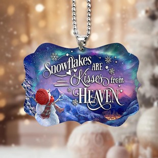 Cross-border Northern Lights Snowman Hanging Products Car Interior Pendant Backpack Keychain Home Decoration Holiday Decoration