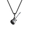 Trend accessory, guitar hip-hop style stainless steel, classic pendant, necklace, European style