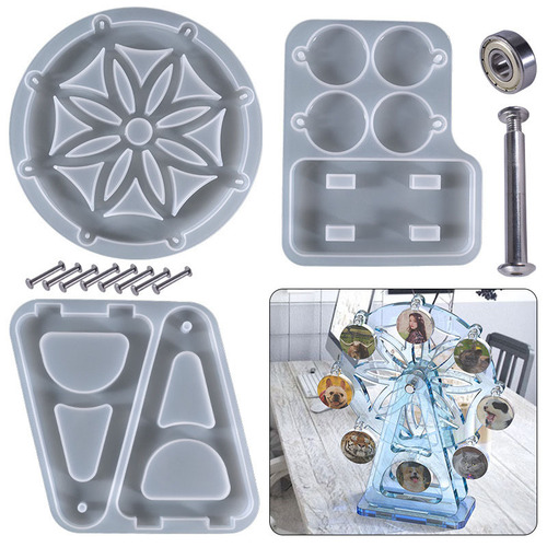 Poppy DIY Crystal Glue Mold Creative Fun Ferris Wheel Table Ornaments Silicone Mold Wholesale