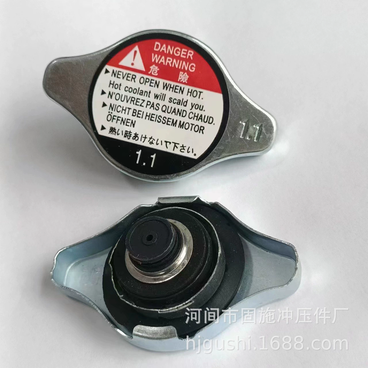 Завод в наличии Крышка резервуара для воды из нержавеющей стали Хромированная крышка радиатора Силиконовая крышка резервуара для воды Железная крышка из нержавеющей стали