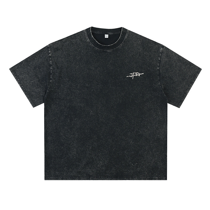アメリカンレタープリント純綿半袖Tシャツメンズ夏新作Tシャツ日本製ゆったりトレンドブランドカップル半袖q|undefined