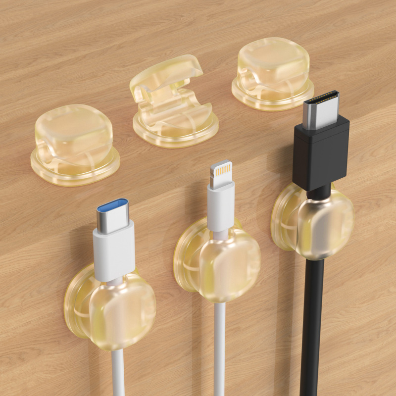 クロスボーダーデスクトップ理線器携帯電話充電線データ線固定整理収納電線クリップ固定器ハブ|undefined