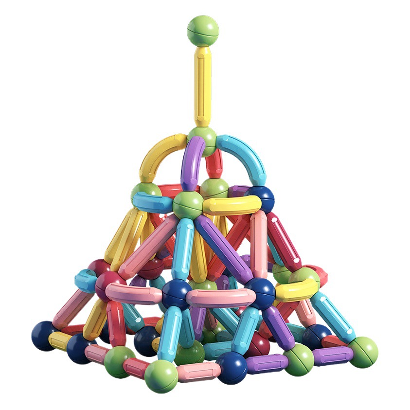 Variedad transfronteriza de palo magnético de educación temprana para niños rompecabezas ensamblar bloques de construcción niños y niñas desarrollo de inteligencia DIY juguetes magnéticos