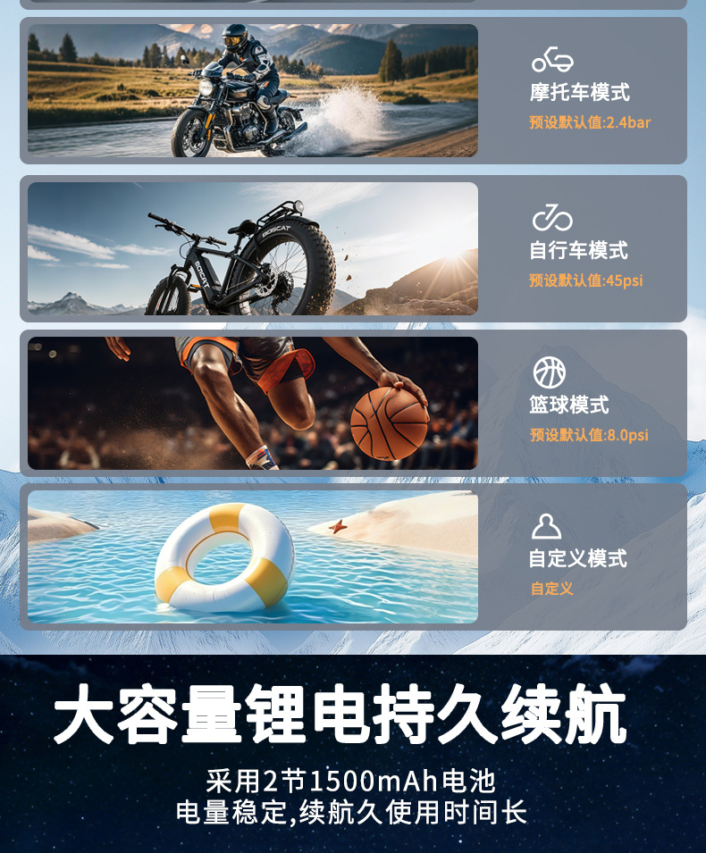 Cross-Border Exclusive Supply of Car-Mounted Wireless Air Pumps, Portable Mini Electric Air Pumps, High-Pressure Air Pumps for Car Tires