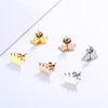 Fashionable accessory, trend golden earrings, Amazon, wholesale, Birthday gift