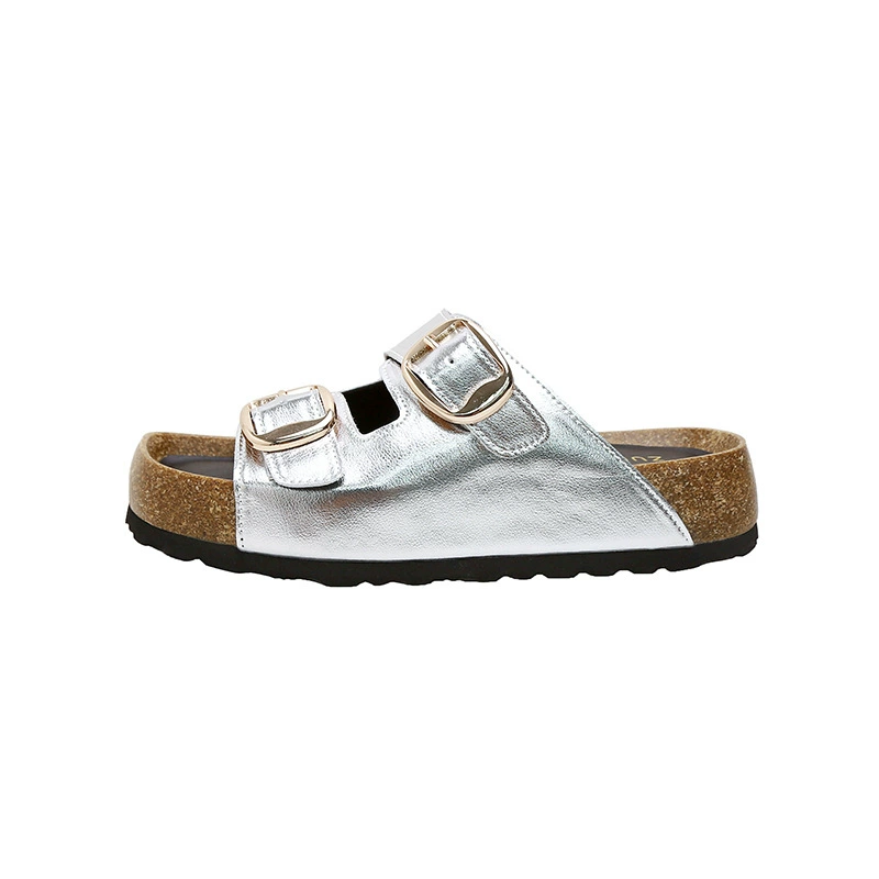 Su Yinyin~ The same sandals as Yang Mi Mi 2025 women wear high-end cowhide retro thick-soled Birken Slippers