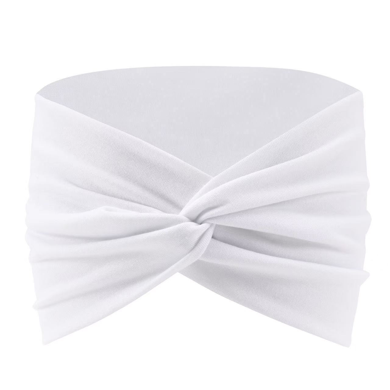 Europa y los Estados Unidos de color sólido banda de pelo deportiva ancho banda de pelo antiperspirante bandana de pelo yoga fitness banda de pelo deportiva absorción de sudor adornamiento para el pelo