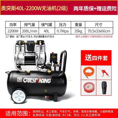 Hava kompressorları: Air Compressor Small 220V Air - black-diamondcopper2200w-40l